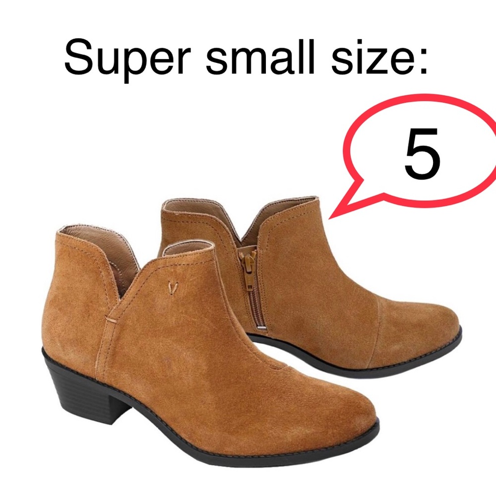 VIONIC Felicity Liv Suede Ankle Booties - Brown Toffee Leather